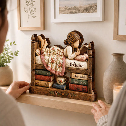 Plaque material and size view - Personalized Book Lover Gift