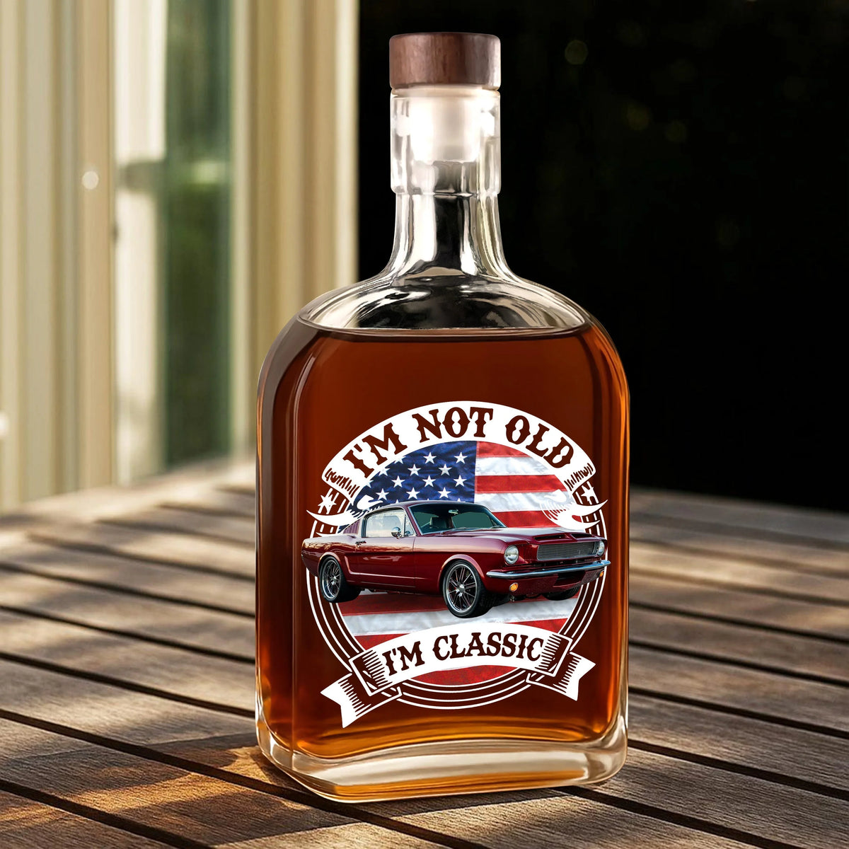 This Is How I Roll Personalized Car Whiskey Bottle - Custom Classic Car Lover Gift