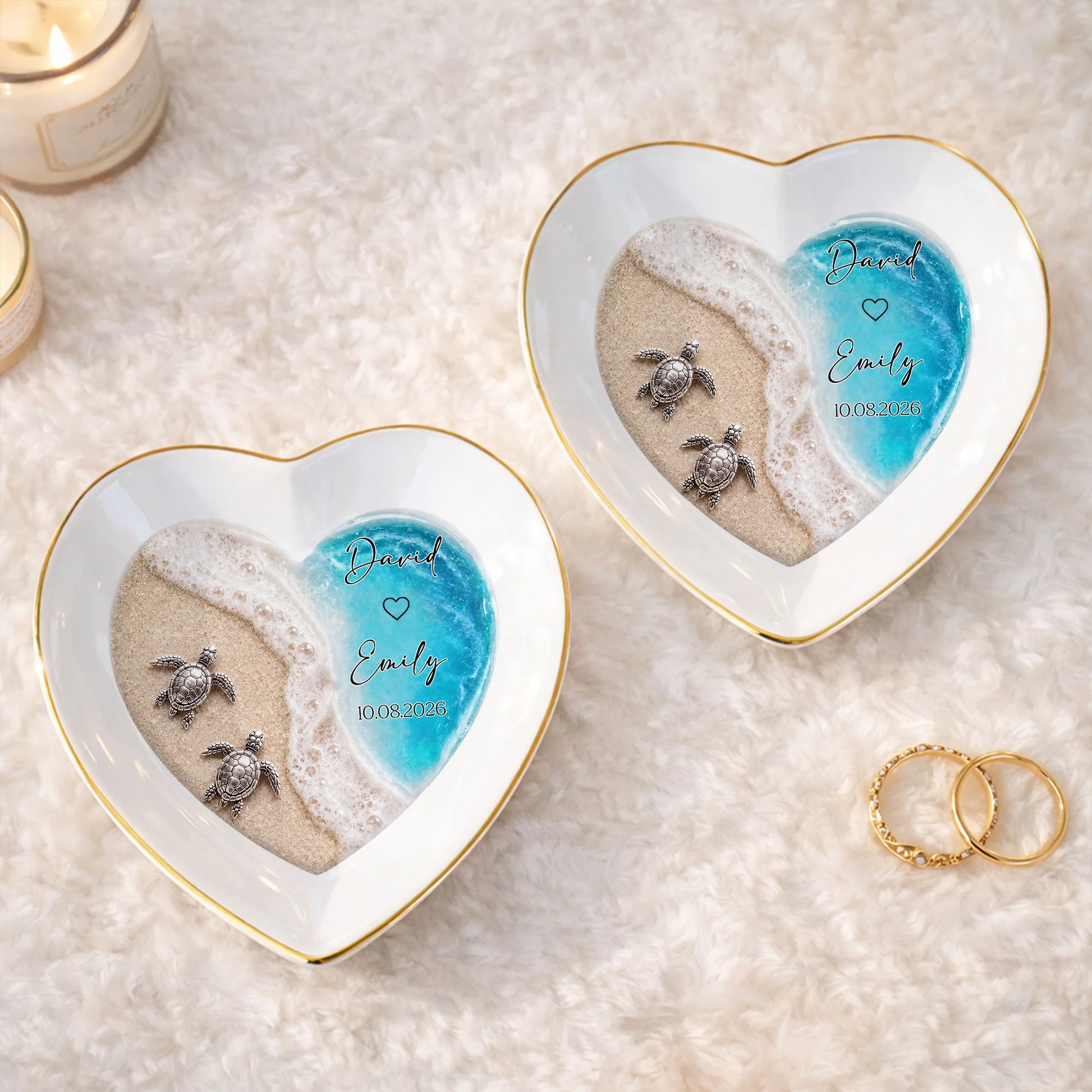 Personalized Jewelry Dish for Wife with personalized design details for meaningful gifting image 6