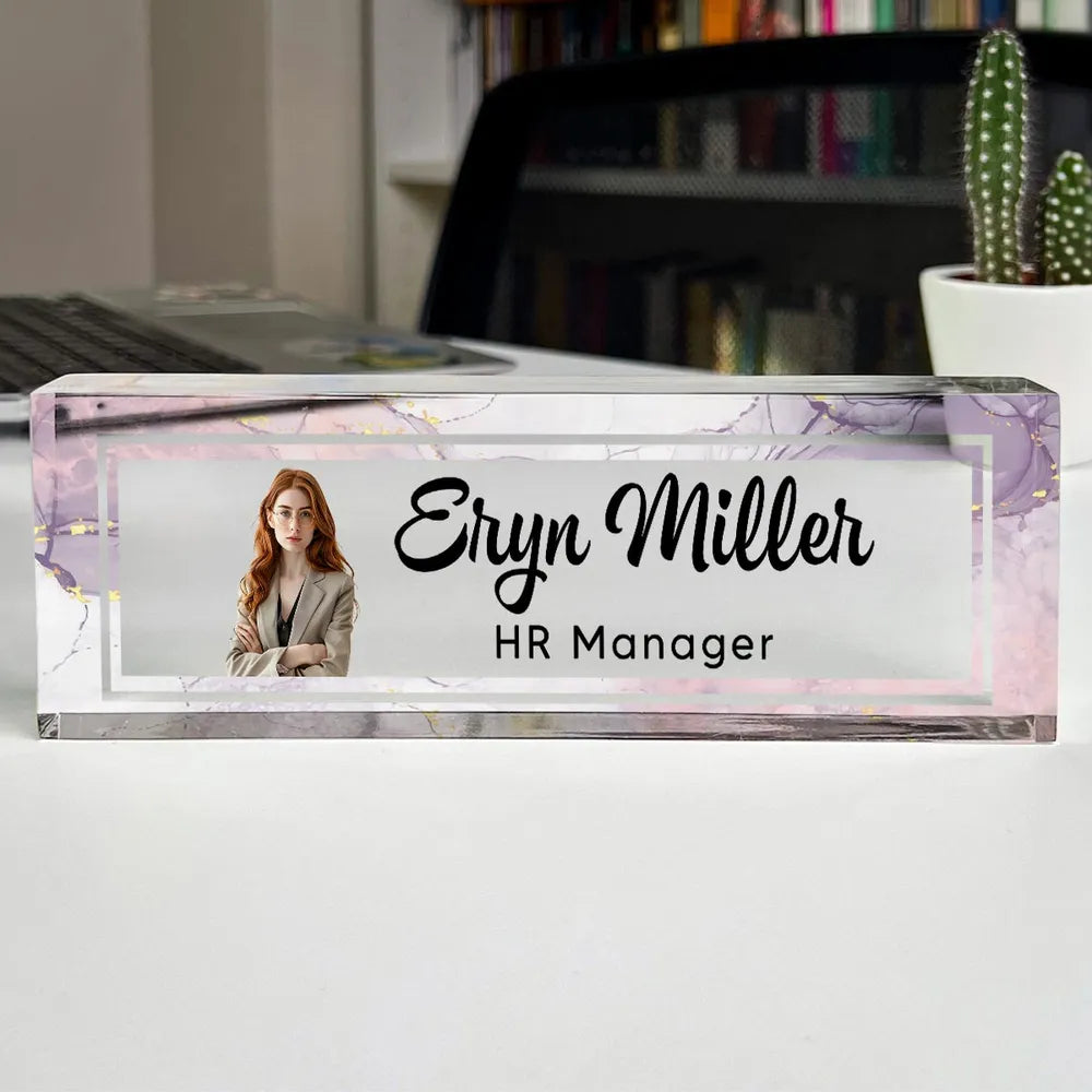 Personalized Desk Name Plate personalization view for Coworker / Boss