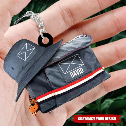 Personalized Postal Worker Keychain personalization view for Colleagues