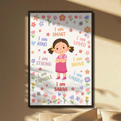 Custom Kids Affirmation Poster personalization view for Daughter/Granddaughter
