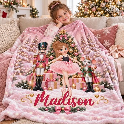 The Nutcracker Ballet Dancer - Personalized Fleece Blanket - Christmas Gift for Daughter, Granddaughter, Niece e3d413ae-d927-4a77-9570-c8076196c11d-dox4228x2s__pod3202610121265_web5.jpg