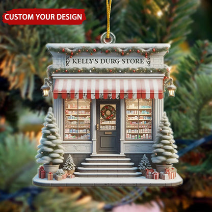 Custom Pharmacy Christmas Ornament - Personalized Pharmacist Acrylic Keepsake Gift