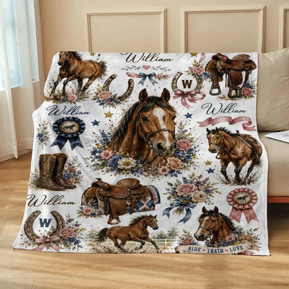 Personalized Horse Blanket personalization view for Daughter/Granddaughter