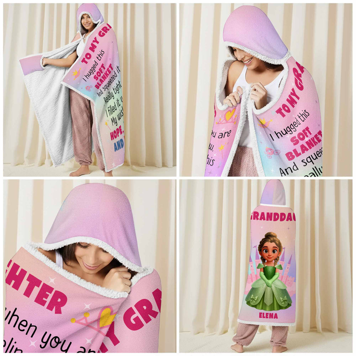 To My Granddaughter Princess And Castles Blanket