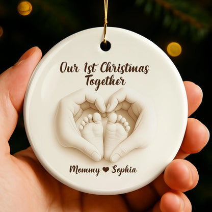 Our 1st Christmas Together Handprints And Baby Feet
