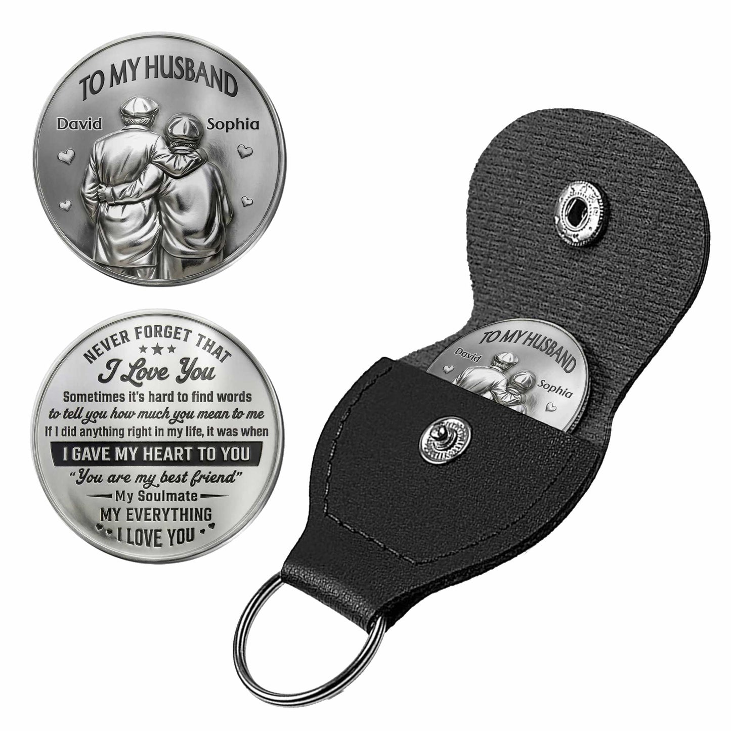 Personalized Husband Pocket Hug personalization view for Husband