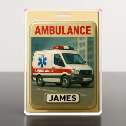 Custom Ambulance Plaque personalization view for Family