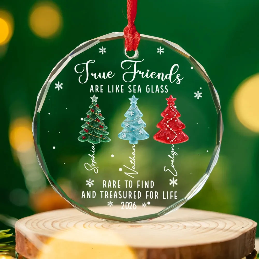 True Friends Rare To Find And Treasured For Life - Personalized Crystal Ornament - Christmas Gift For Friends, Sisters, Besties 4b53ece0-5c5c-498f-8728-389d4d5b5f36-banner-3_converted.png