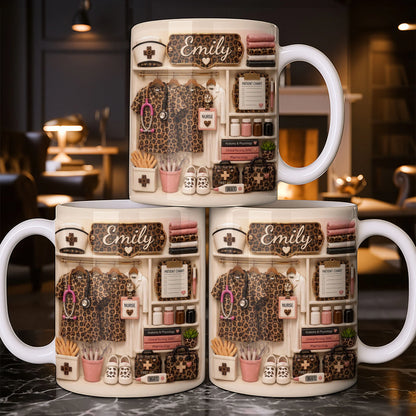Custom Nurse Mug for Nurse with personalized design details for meaningful gifting image 8