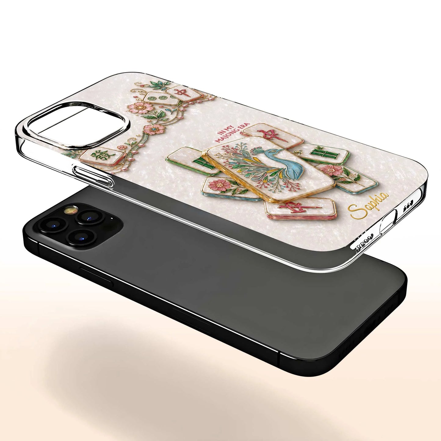 Custom Mahjong Phone Case for Mom with personalized design details for meaningful gifting image 9