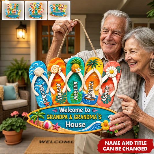 Custom Grandparents House Wood Sign for Grandma with personalized design details for meaningful gifting