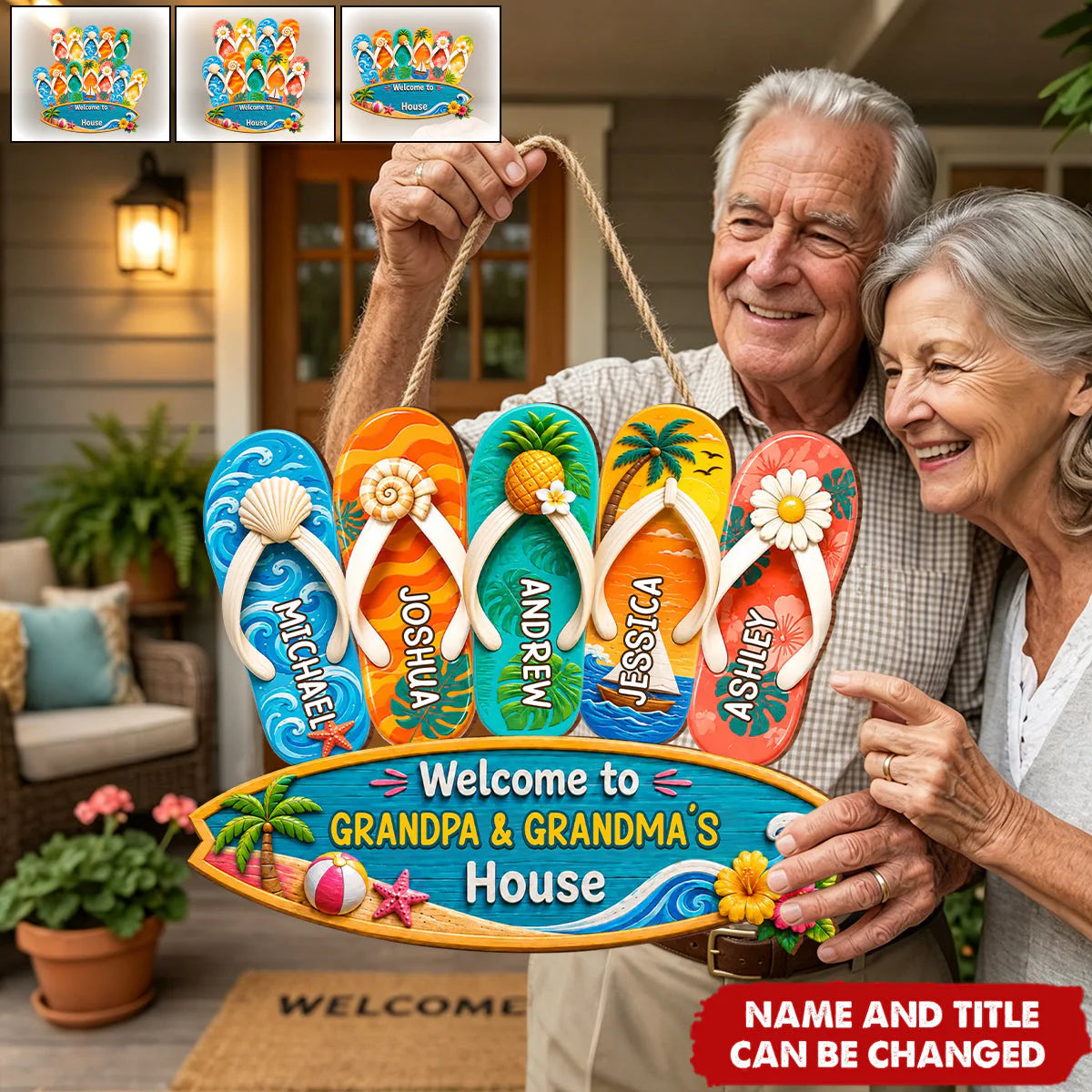 Custom Grandparents House Wood Sign for Grandma with personalized design details for meaningful gifting