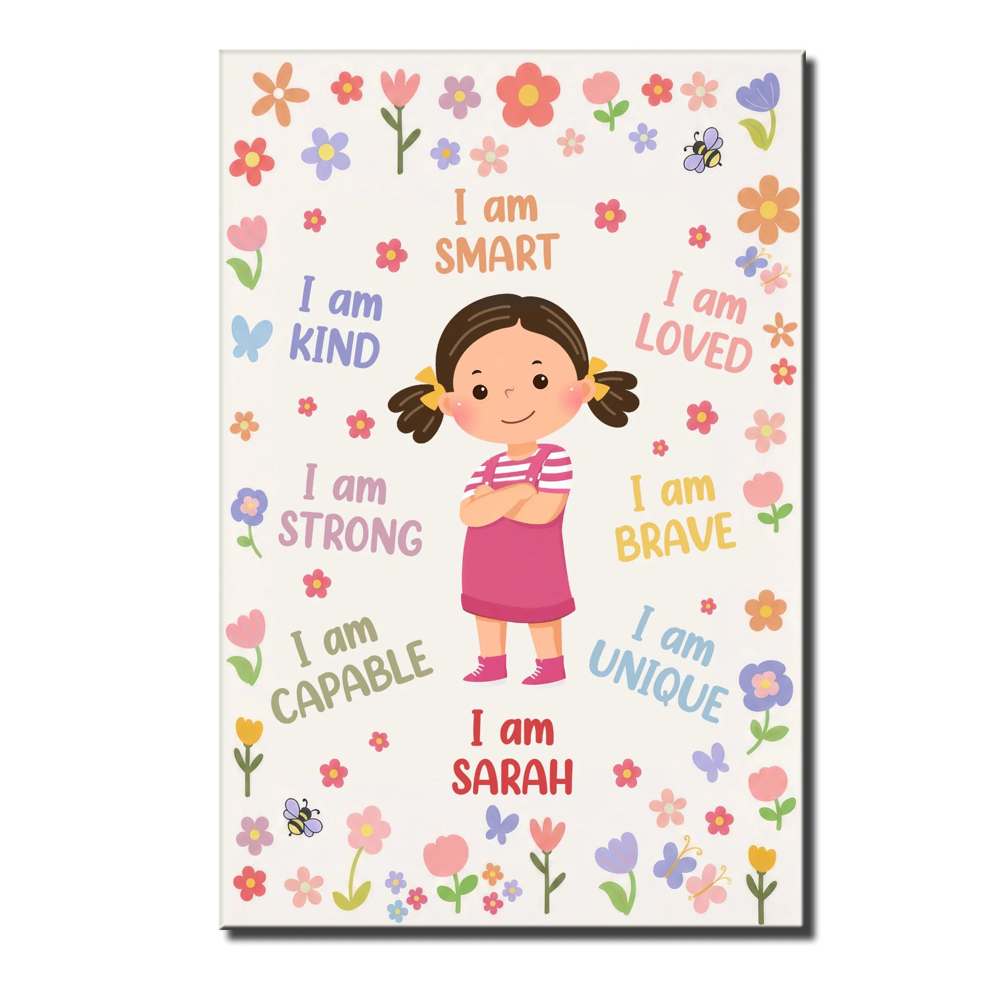 Custom Kids Affirmation Poster for Daughter/Granddaughter with personalized design details for meaningful gifting image 8