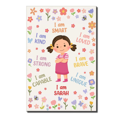Custom Kids Affirmation Poster for Daughter/Granddaughter with personalized design details for meaningful gifting image 8
