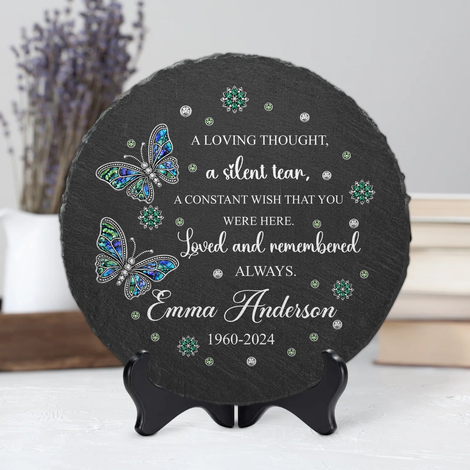 Loved And Remembered Always - Personalized Memorial Stone