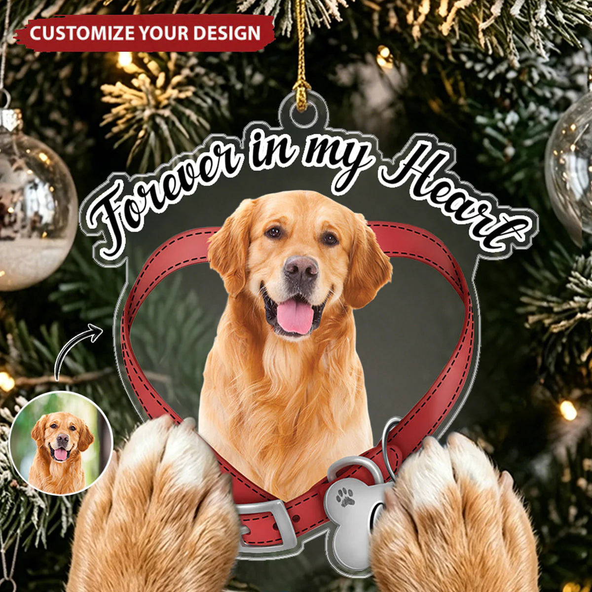 Acrylic Ornament detail view for Dog Lovers