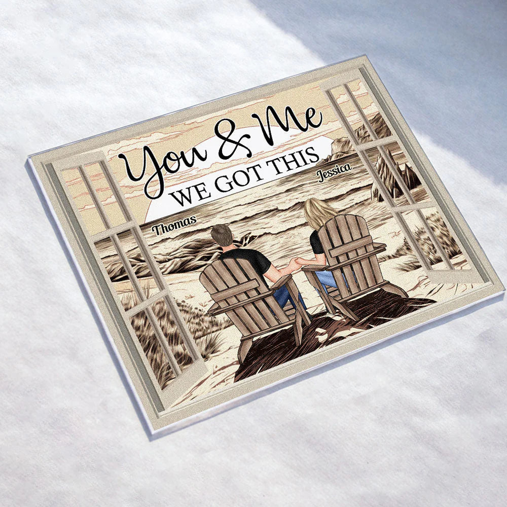 Personalized Anniversary Acrylic Plaque personalization view for Couples