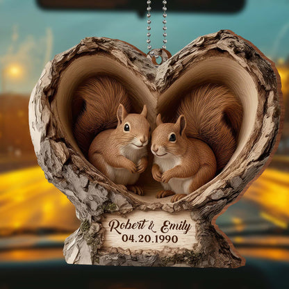 Love Unites Us, Heart-Shaped Tree With Squirrels