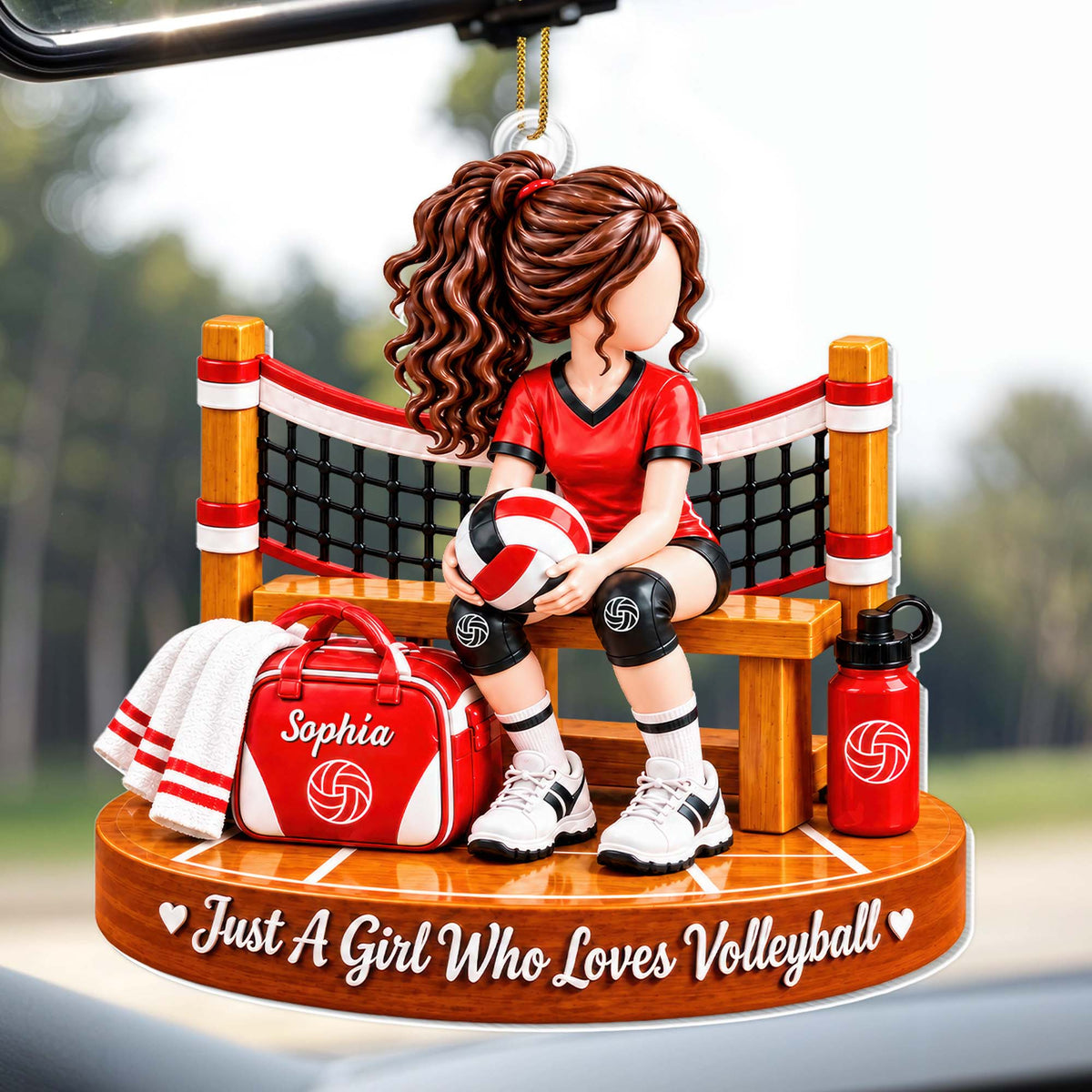Just A Girl Who Loves Volleyball Personalized Acrylic Ornament - Daughter Sports Gift