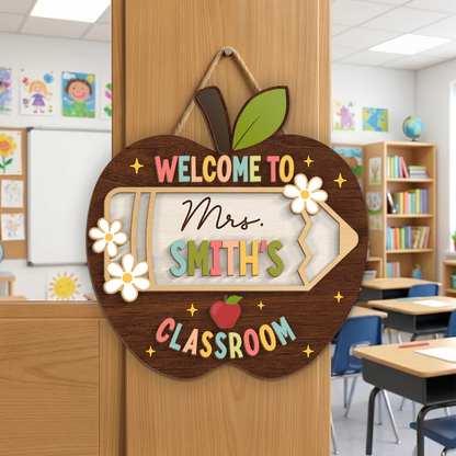 Wood Sign detail view for Teacher