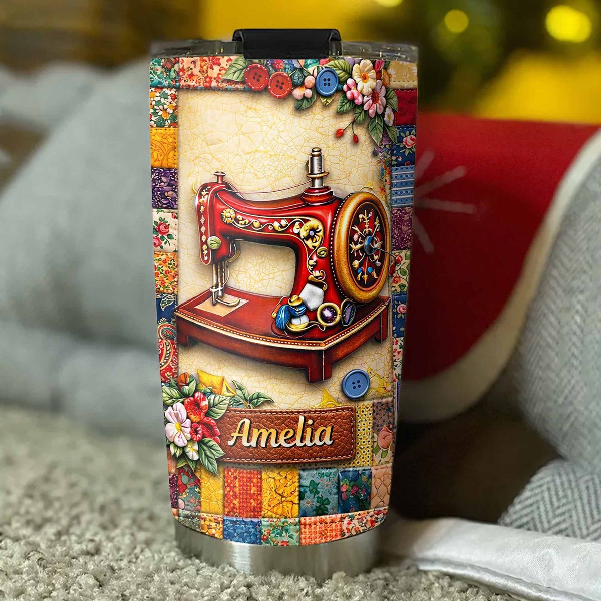 I Don’t Hoard Fabric Quilting Tumbler - Personalized Sewing Gift for Quilters
