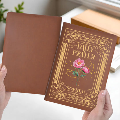 Daily Prayer Embossed With Flowers And Constellations