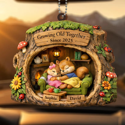 Wooden Ornament gift-ready design for Couples