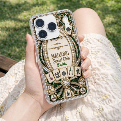 Personalized Mahjong Clear Phone Case for Mom with personalized design details for meaningful gifting image 9