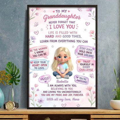 Personalized Granddaughter Poster personalization view for Daughter/Granddaughter