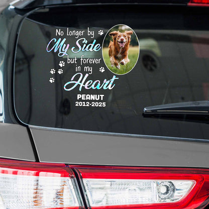 Personalized pet memorial decal with custom dog photo print and pet name for car window image 7