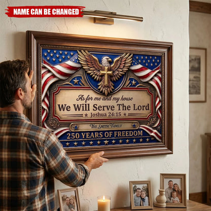 Custom Christian Family Wall Art personalization view for Family