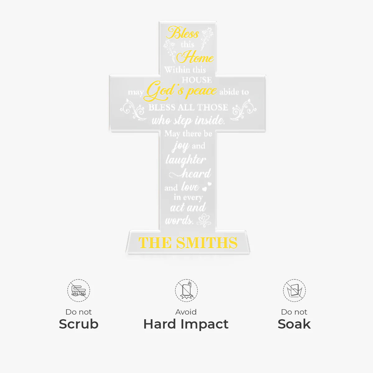 Plaque material and size view - Personalized Housewarming Gift