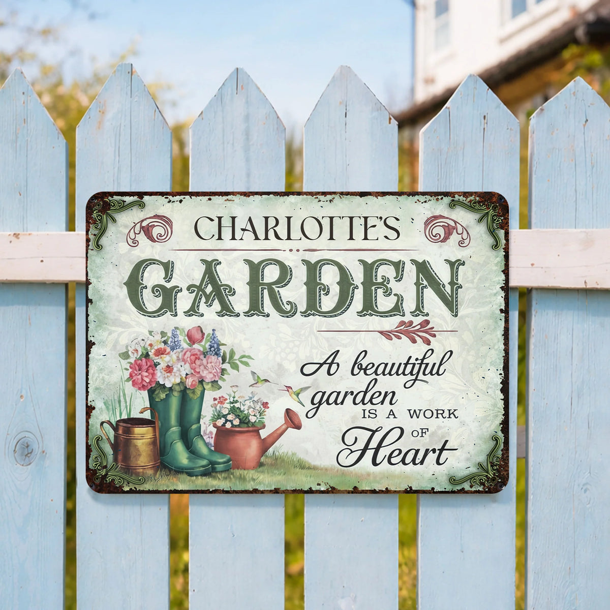 A Beautiful Garden Is A Work Of Heart, Flowers And Garden Boots