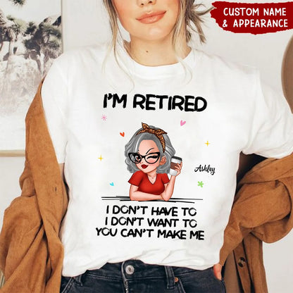 Personalized Retirement Shirt For Women personalization view for Mom