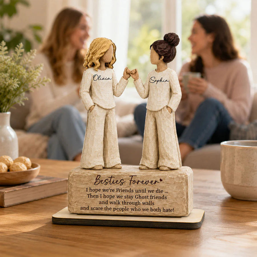 Plaque material and size view - Personalized Best Friend Plaque