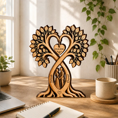 Custom Couples Anniversary Wooden Plaque for Wife with personalized design details for meaningful gifting image 7
