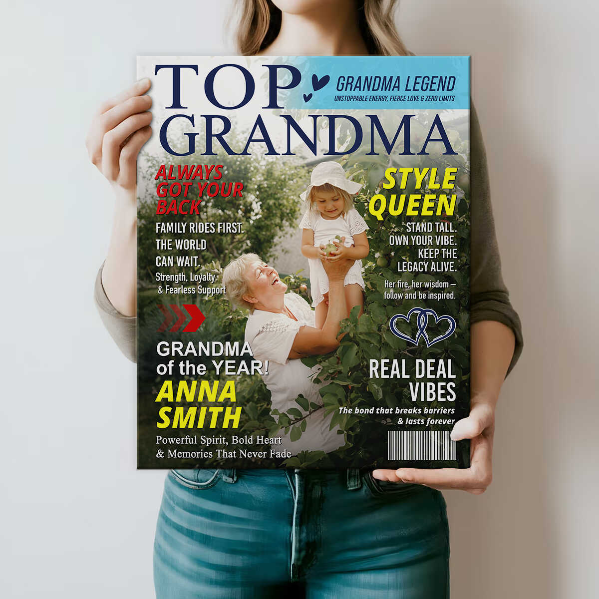 Personalized Grandma Magazine Cover Poster personalization view for Grandma
