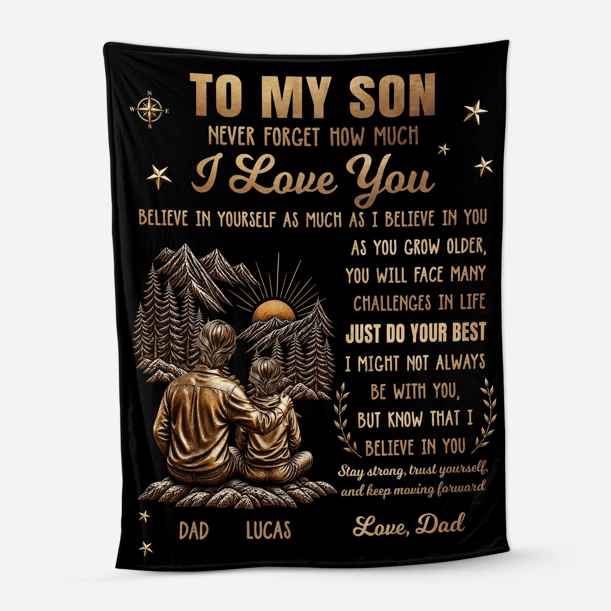 Just Do Your Best Personalized Blanket - Custom Gift for Son/Daughter