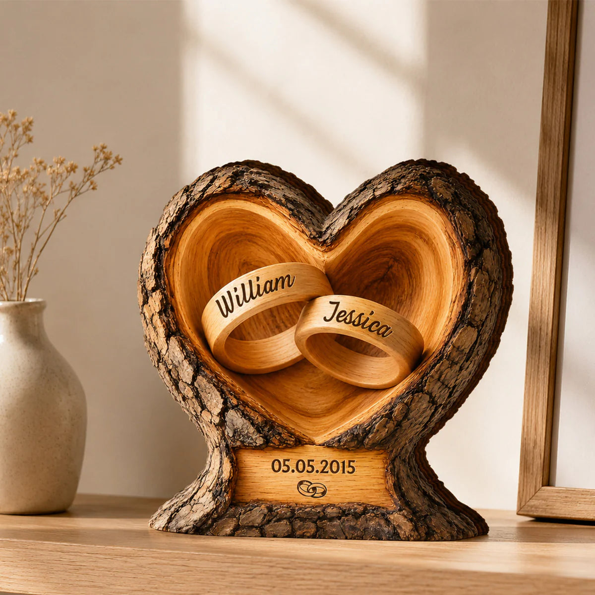 Custom Couple Wooden Plaque personalization view for Couples