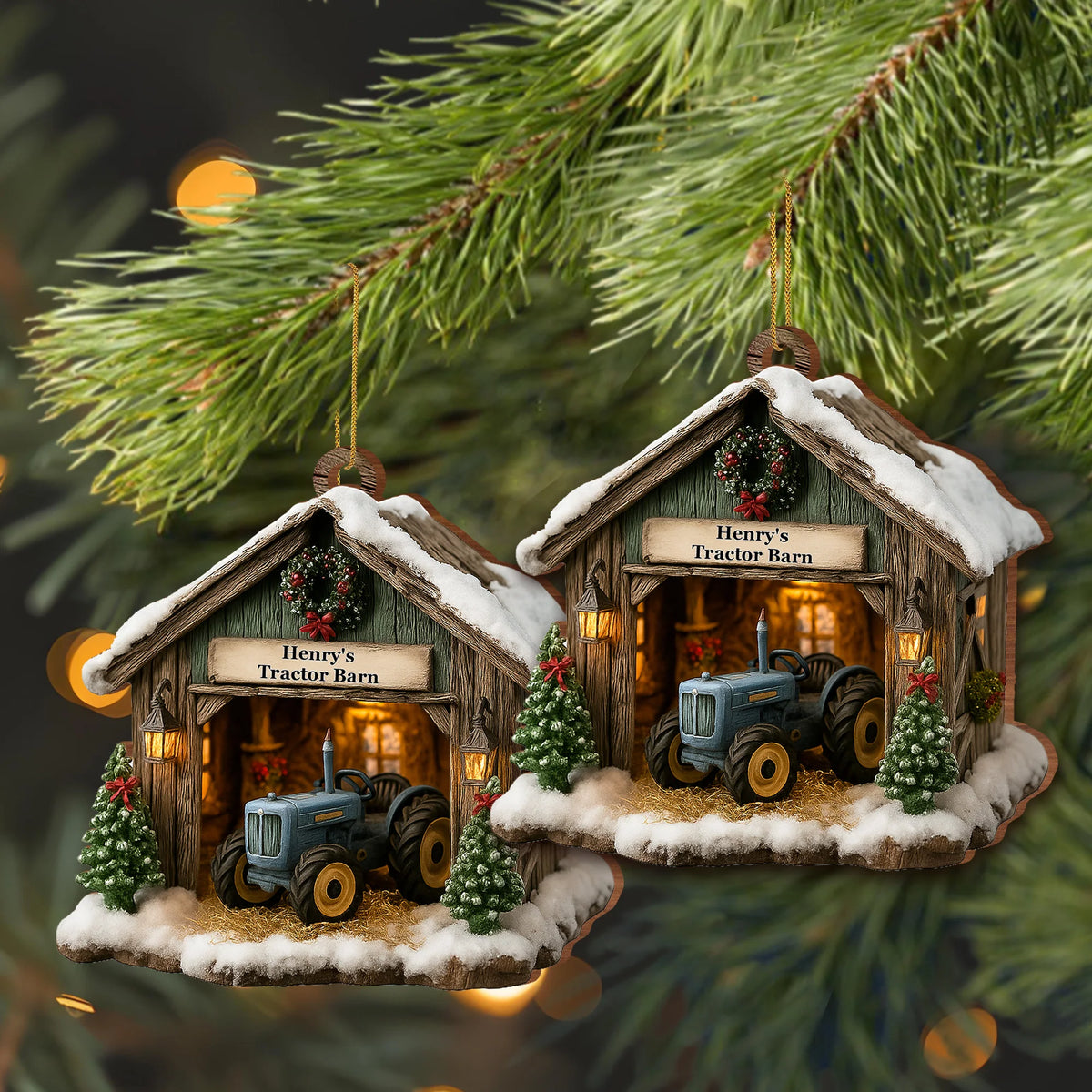 Celebrate The Holidays, Tractor Barn Ornament