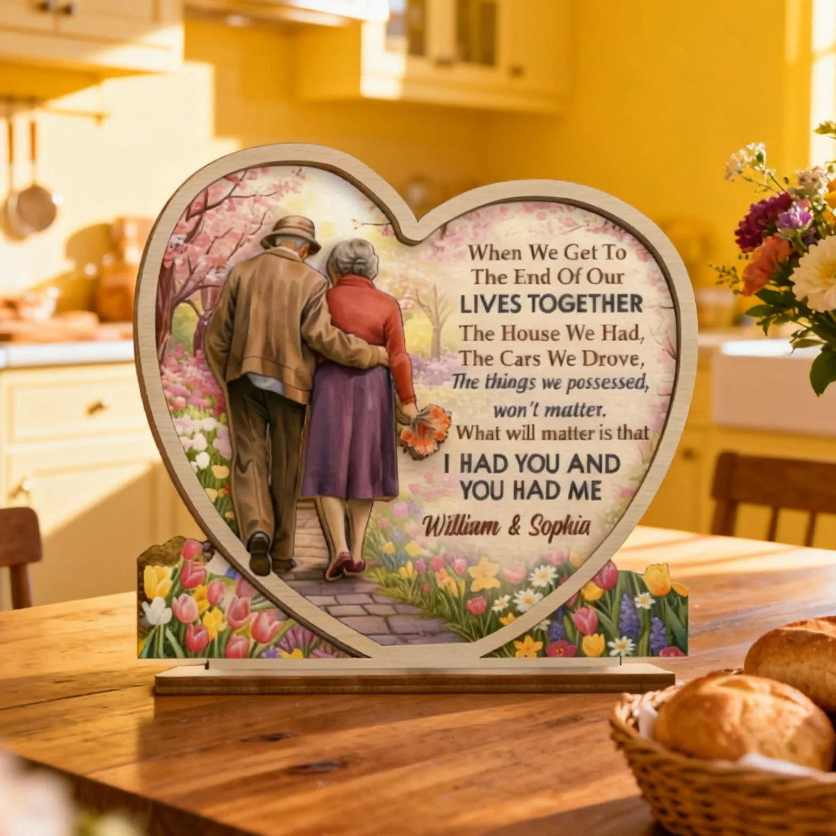 "When We Get To The End Of Our Lives Together" Personalized Wooden Plaque - Anniversary Gift for Husband & Wife