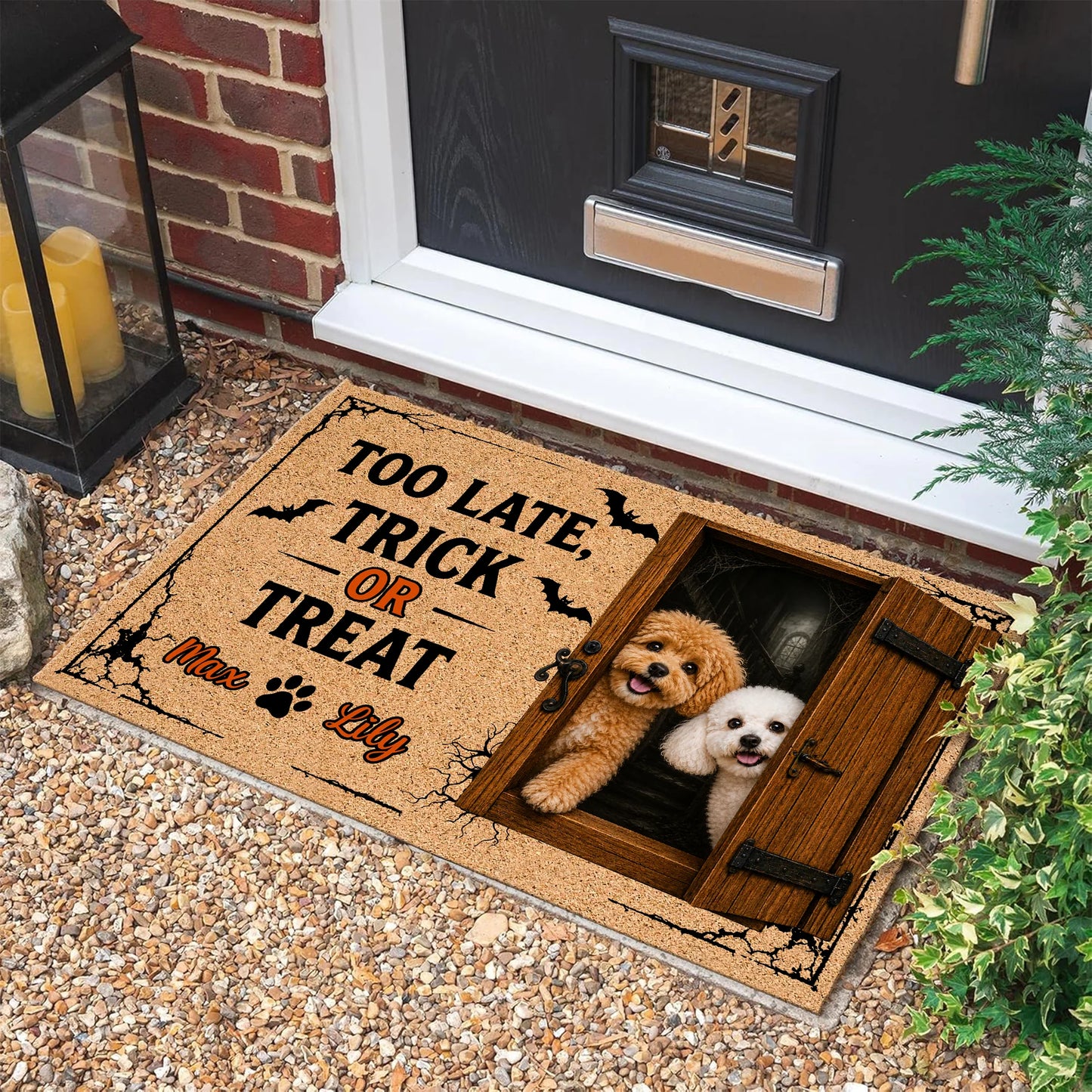 Custom Halloween Dog Doormat for Dog Lovers with personalized design details for meaningful gifting image 6