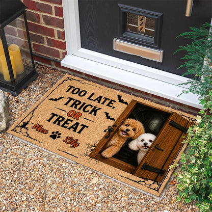 Custom Halloween Dog Doormat for Dog Lovers with personalized design details for meaningful gifting image 6