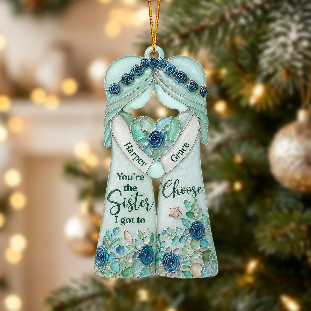 You're The Sister I Got To Choose - Personalized Ornament for Bestie & Soul Sister