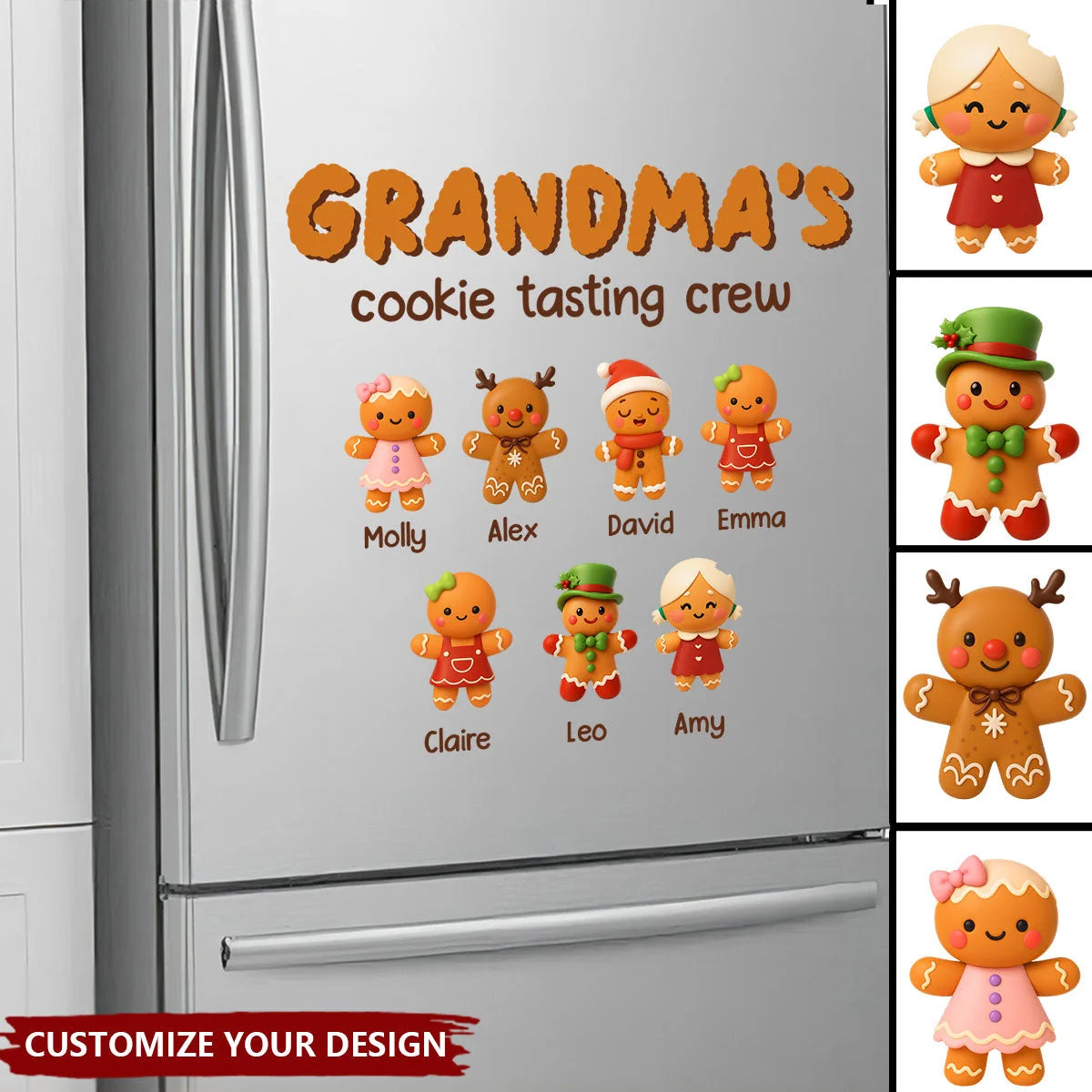 Grandma's Cookie Tasting Crew Personalized Decal - Custom Christmas Gift for Grandma