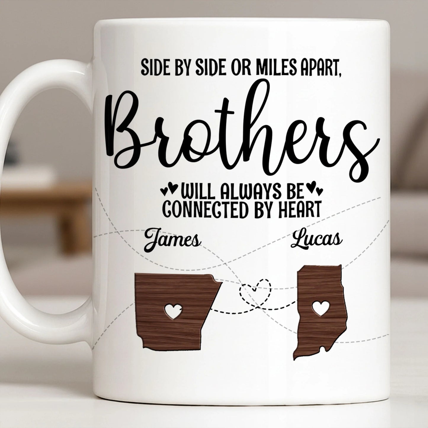 Personalized Brother State Mug for Brother with personalized design details for meaningful gifting image 10
