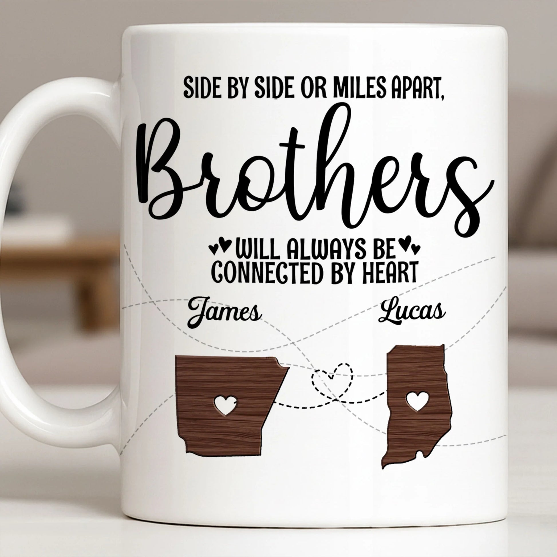Personalized Brother State Mug for Brother with personalized design details for meaningful gifting image 10