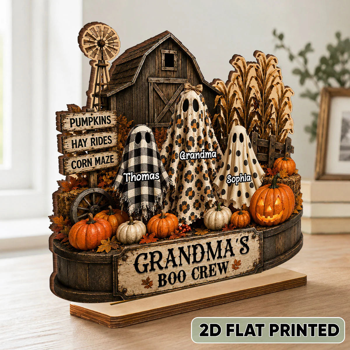 Personalized Grandma Halloween Plaque personalization view for Grandma